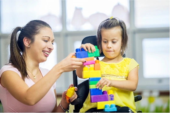 Special Needs Trusts Online - trust for vulnerable person - Mother and adult daughter with a disability smiling together, exploring a trust for disabled adult and protected benefits