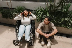 Special Needs Trusts Online - trust for vulnerable person - Family seated together for planning, covering benefits of a trust and future care for a child with disabilities